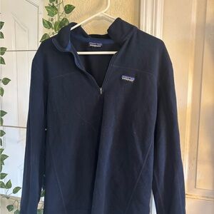 Patagonia Men's Dark Blue Zip-Up Sweater